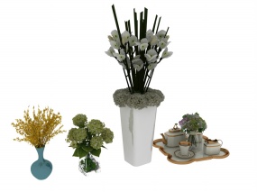 花瓶插花3D模型设计